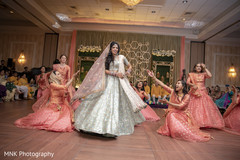 Indian bride choreography at pre-wedding celebration. Indian bride choreography at pre-wedding celebration.