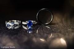 Indian chinese white gold and blue diamond wedding rings. Indian chinese white gold and blue diamond wedding rings.