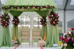 Indian Chinese wedding ceremony mandap decorations. Indian Chinese wedding ceremony mandap decorations.