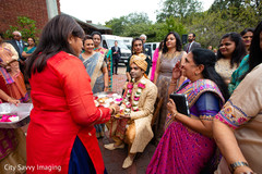 Indian relatives with groom at milni rituals. Indian relatives with groom at milni rituals.