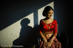 Maharani in her wedding lengha sitting down Maharani in her wedding lengha sitting down