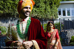 Indian groom being followed by his Maharani Indian groom being followed by his Maharani