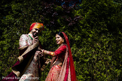 Indian groom and his Maharani at the venues yard Indian groom and his Maharani at the venues yard