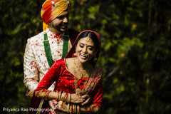 Indian bride and Indian groom having fun Indian bride and Indian groom having fun