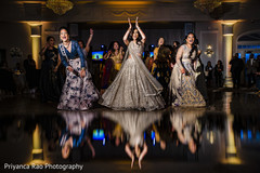 Maharani performing with her Indian bridesmaids. Maharani performing with her Indian bridesmaids.