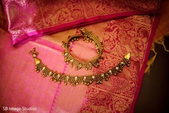 Indian bridal kundan golden anklets. Indian bridal kundan golden anklets.