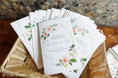 White with flowers Indian wedding invitations. White with flowers Indian wedding invitations.