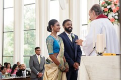 Indian groom and Indian bride during the wedding ceremony Indian groom and Indian bride during the wedding ceremony