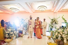 Maharani and Raja walking out of the wedding ceremony. Maharani and Raja walking out of the wedding ceremony.