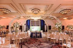 Reception saloon decorated with flowers. Reception saloon decorated with flowers.