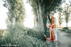 Maharani and groom outdoors photograph. Maharani and groom outdoors photograph.