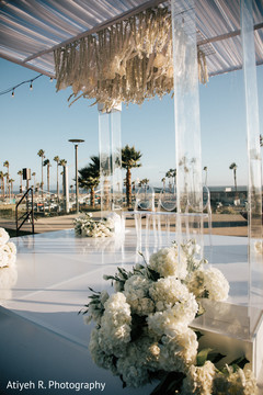 Hindu wedding altar with transparent bases. Hindu wedding altar with transparent bases.