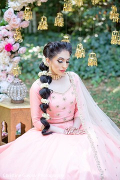 Indian bride's baby pink lengha design for the ceremony ideas. Indian bride's baby pink lengha design for the ceremony ideas.