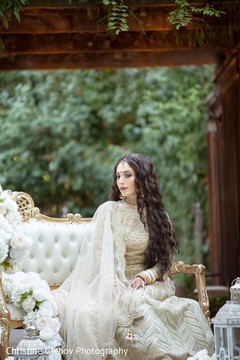Indian bride during the stylized photoshoot. Indian bride during the stylized photoshoot.