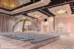 Indian wedding clear with blue ceremony seats. Indian wedding clear with blue ceremony seats.