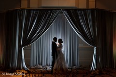 Indian bride and groom's silhouette. Indian bride and groom's silhouette.