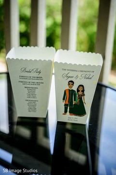 Personalized Indian Sangeet paper bags. Personalized Indian Sangeet paper bags.