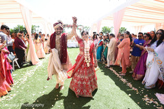 Indian couple walking down the aisle. Indian couple walking down the aisle.