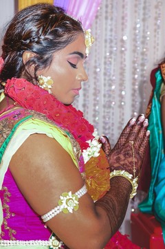 Indian bride having a spiritual moment during the wedding. Indian bride having a spiritual moment during the wedding.
