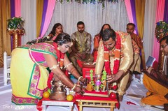 Raja and Maharani wearing traditional attires for the rituals. Raja and Maharani wearing traditional attires for the rituals.
