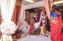 Indian bride and groom after the wedding rituals. Indian bride and groom after the wedding rituals.