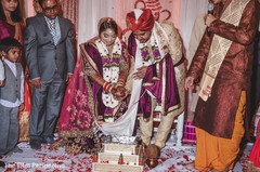 Indian bride and groom during the sacred hindu rituals. Indian bride and groom during the sacred hindu rituals.