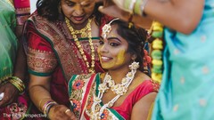 Maharani wearing the turmeric paste during rituals. Maharani wearing the turmeric paste during rituals.