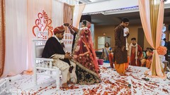 Maharani and Raja during the Indian wedding rituals. Maharani and Raja during the Indian wedding rituals.
