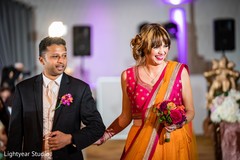 Indian bridesmaid and groomsmen making their entrance. Indian bridesmaid and groomsmen making their entrance.