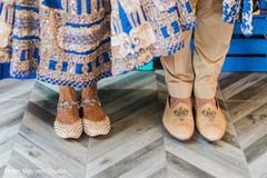A close up to the Indian couple's shoes A close up to the Indian couple's shoes