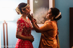 Maharani getting ready with the help of an Indian relative Maharani getting ready with the help of an Indian relative