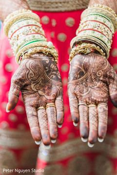 A close up to the Maharani's henna stained hands A close up to the Maharani's henna stained hands