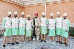 Indian groom posing with his Indian groomsmen Indian groom posing with his Indian groomsmen