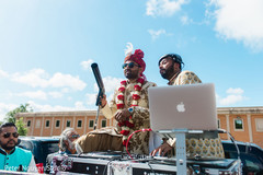Indian groom partying his way to the wedding venue Indian groom partying his way to the wedding venue