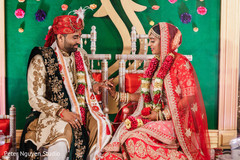 Maharani putting ring on her Indian groom. Maharani putting ring on her Indian groom.