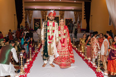 Maharani and Raja walking down the wedding aisle. Maharani and Raja walking down the wedding aisle.