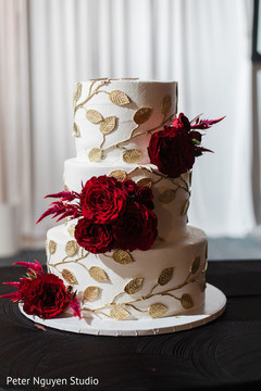 Flower decorated wedding cake. Flower decorated wedding cake.