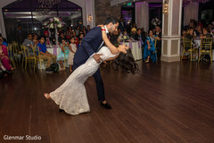 Indian bride and groom performing a choreography. Indian bride and groom performing a choreography.