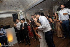 Indian bride and groom on the dance floor. Indian bride and groom on the dance floor.