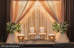 Indian wedding ceremony peach color mandap. Indian wedding ceremony peach color mandap.