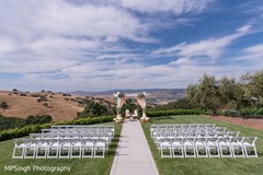Outdoors Indian wedding ceremony seats and mandap setup. Outdoors Indian wedding ceremony seats and mandap setup.