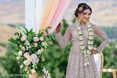 Indian bride showing her beautiful jaimala. Indian bride showing her beautiful jaimala.