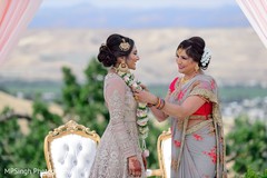 Indian bride and relative with their ceremony outfits. Indian bride and relative with their ceremony outfits.