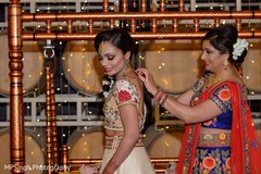 Indian bride with her sangeet outfit. Indian bride with her sangeet outfit.