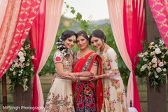 Indian bride's mother with bride and bridesmaid capture. Indian bride's mother with bride and bridesmaid capture.