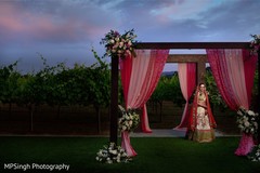 Indian bride at her ceremony photo session. Indian bride at her ceremony photo session.