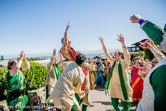 Raja being lifted by groomsmen during baraat. Raja being lifted by groomsmen during baraat.