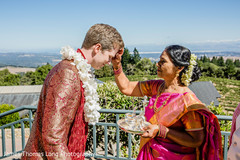 Indian groom receiving the bindi during baraat. Indian groom receiving the bindi during baraat.