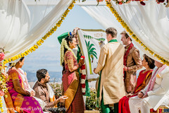 Indian bride with Raja under the mandap. Indian bride with Raja under the mandap.