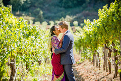 Indian couple kiss in the Vineyard. Indian couple kiss in the Vineyard.
